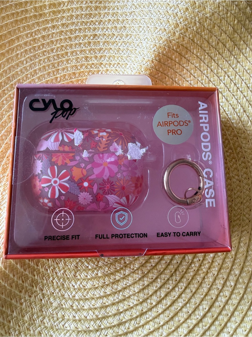 Floral Pink AirPods Pro Case with Keyring